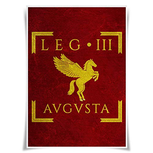 Nice Captain Roman Legion Banner A3 Poster Flag Print Cloth Wall Decor Gift Ancient Rome  LEGIO III Augusta