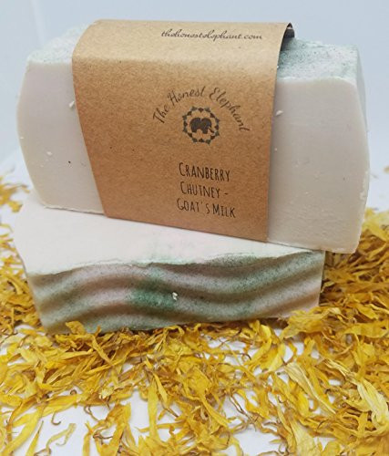 The Honest Elephant Handmade Goats Milk Lathering Soap Bar - Cranberry Chutney   FREE SHIPPING