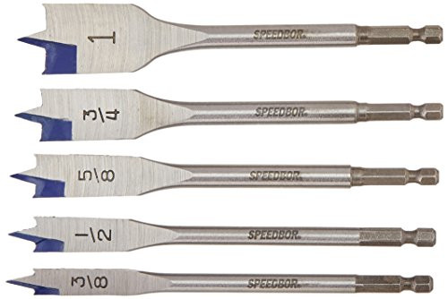 Irwin Tools 88885 Standard-Length Spade Bit Set (5 Piece)