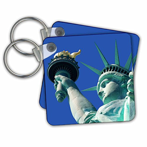 3dRose Statue of Liberty Holds Torch High New York City Landmark Photo Key Chain kc_266465_1 3dRose Statue of Liberty Holds Torch High New York City Landmark Photo Key Chain kc_266465_1