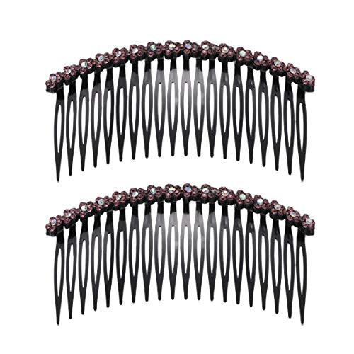 Beaupretty 2pcs Plastic Hair Side Combs Teeth Hair Clip Retro Hair Comb Pin Hair Barrettes Wedding Veil Comb Hair Styling Hair Accessories for Women Girls