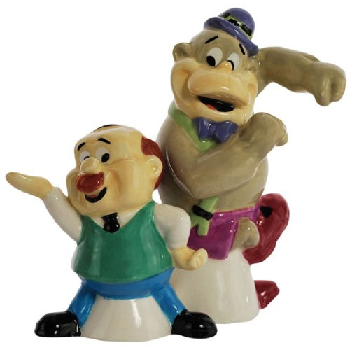 Westland Giftware Magnetic Ceramic Salt and Pepper Shaker Set, 3.5-Inch, Hanna-Barbera Magilla Gorilla and Mr. Peebles, Set of 2