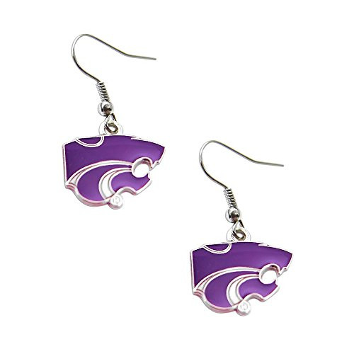 Kansas State Wildcats Sports Team Logo Dangle Earring Set NCAA Charm Gift