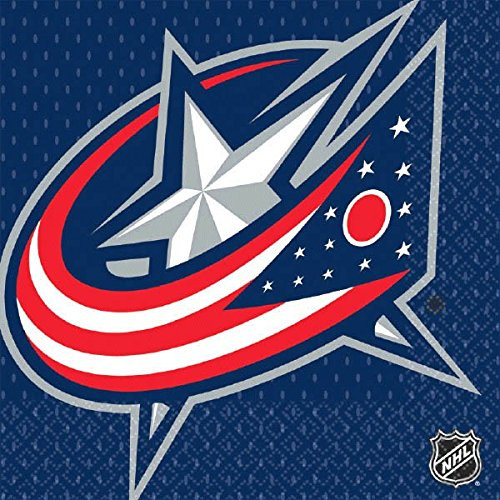 Columbus Blue Jackets Luncheon Napkins NHL Hockey Sports Party Tableware, 16 Pieces, Made from Paper, by Amscan