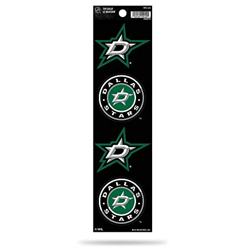 NHL Rico Industries Die Cut 4-Piece The Quad Sticker Sheet Dallas Stars Team Color 3 x 11.5-inches NHL Rico Industries Die Cut 4-Piece The Quad Sticker Sheet Dallas Stars Team Color 3 x 11.5-inches