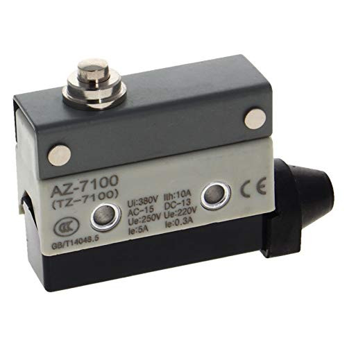 Fielect AZ-7100 Plunger Micro Limit Switch Momentary Panel Mount 1NCplus 1NO for CNC Mill 3D Printer Door Switch 1Pcs