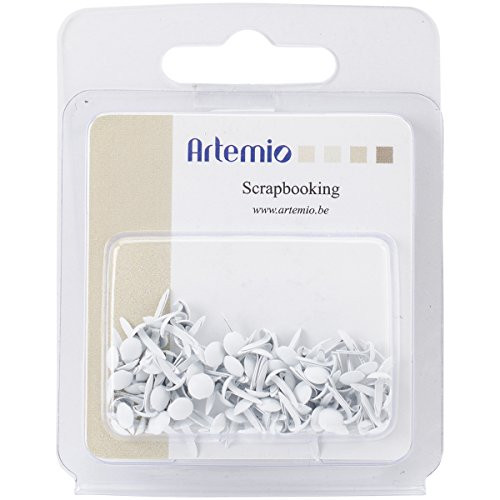 Artemio 11006197 100 Mini brads Round White Artemio 11006197 100 Mini brads Round White