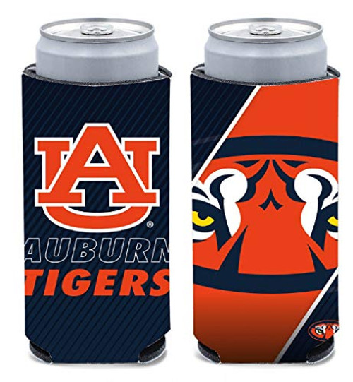 WinCraft Auburn University Tigers 1-Pack 12 oz. 2-Sided Slim Can Cooler