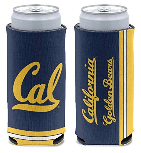 WinCraft University California Berkeley Cal Bears Slim Can Cooler 1-Pack  Foldable 2-Sided Design