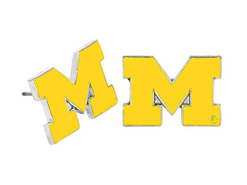aminco Michigan Wolverines Post Stud Logo Earring Set NCAA Charm aminco Michigan Wolverines Post Stud Logo Earring Set NCAA Charm