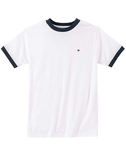 Tommy Hilfiger Big Boys Core Crew Neck Ken Tee Classic White Small  8 10