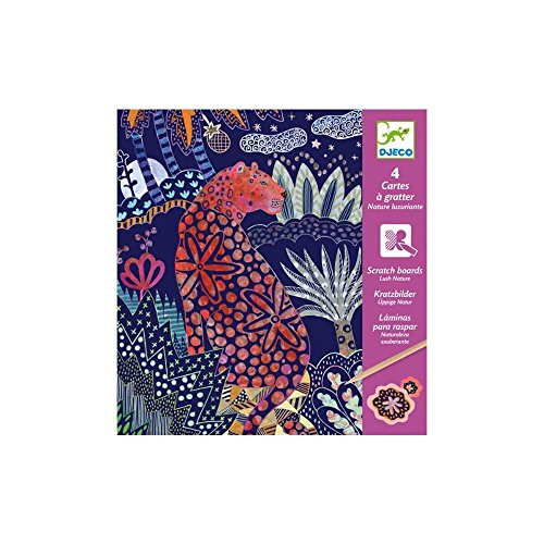 DJECO Lush Nature Scratch Cards Multicolor