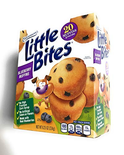 Entenmanns Little Bites Blueberry Muffins   20 Muffins 5 Pouches  Net WT 8.25 oz  234g