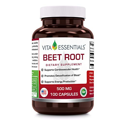 Vita Essentials Beet Root 500 Mg Capsules 100 Count