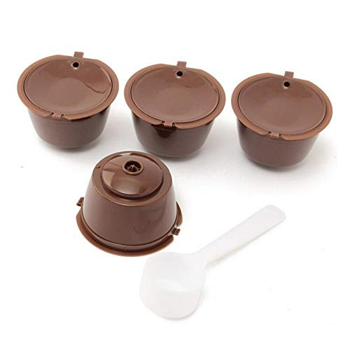 Casecover 4pcs Refillable Coffee Capsules Refilling More Than 200 Times Reusable Coffee Pods for Dolce Gusto Brewers with Dolce Gusto Brewers Casecover 4pcs Refillable Coffee Capsules Refilling More Than 200 Times Reusable Coffee Pods for Dolce Gusto Brewers with Dolce Gusto Brewers