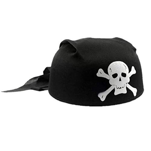 GARNECK Pirate Hat Durable Decorative Party Supplies White Skeleton Pirate Hat for Party Masquerade Black