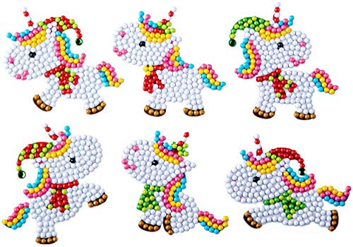 DIY 5D Unicorn Diamond Painting Stickers Kits for Kids Mosaic Diamond Sticker Paint by Numbers Kits Art Mosaic Stickers for Adult LD-0050