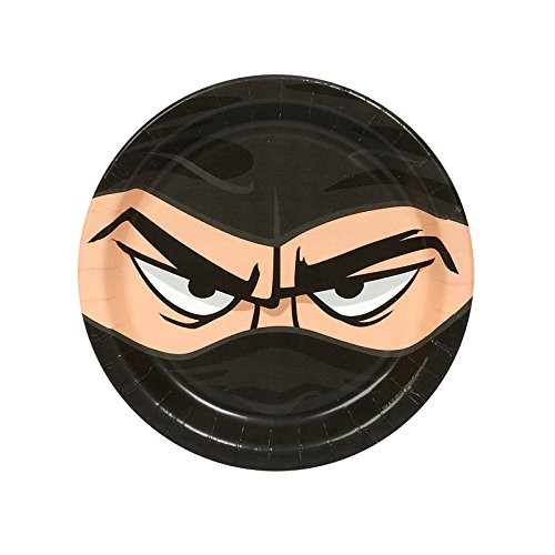 Forum Novelties Ninja Warrior Dessert Plates (8) Party Supplies, Multicolor