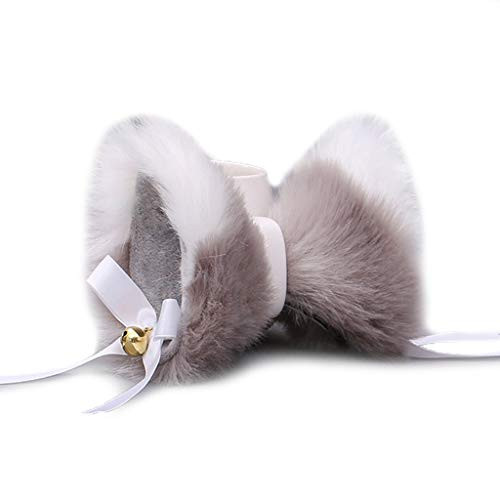 POPOLING Women Girls Lolita Anime Hair Clips Cute Furry Ears Hairpin with Bowknot Bell Cosplay Costume Snap Barrette Party Fancy Dress POPOLING Women Girls Lolita Anime Hair Clips Cute Furry Ears Hairpin with Bowknot Bell Cosplay Costume Snap Barrette Party Fancy Dress