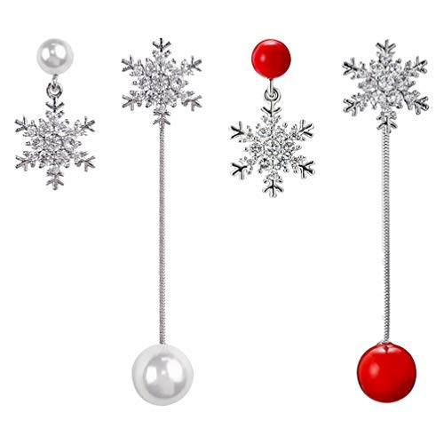 BESPORTBLE 2 Pairs Christmas Snowflake Drop Earrings Pearl Dangle Earrings Holiday Jewelry Set Xmas Drop Dangle Earrings Gifts for Thanksgiving Xmas Party Favor Gifts BESPORTBLE 2 Pairs Christmas Snowflake Drop Earrings Pearl Dangle Earrings Holiday Jewelry Set Xmas Drop Dangle Earrings Gifts for Thanksgiving Xmas Party Favor Gifts
