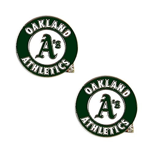 Aminco International Oakland As Athletics Post Stud Logo Earring Set MLB Charm Aminco International Oakland As Athletics Post Stud Logo Earring Set MLB Charm