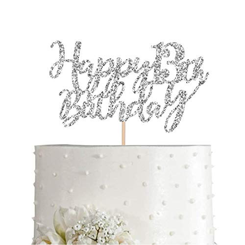 13 Silver Glitter Happy 13th Birthday Cake Topper Birthday Party Decorations Supplies cake topper