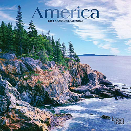 BrownTrout 2021 America Mini Wall Calendar