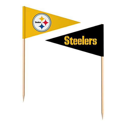 Sports Vault FPNFL2501 NFL Pittsburgh Steelers Toothpick Flags36 Piece Team Colors One Size Sports Vault FPNFL2501 NFL Pittsburgh Steelers Toothpick Flags36 Piece Team Colors One Size