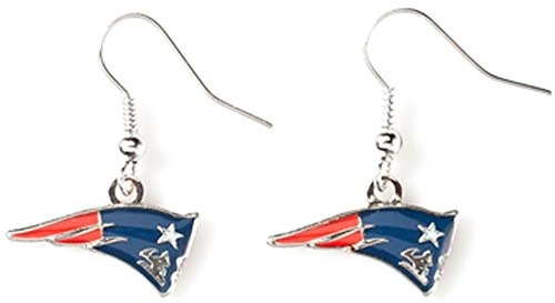 Aminco NFL New England Patriots Logo Dangler Earrings