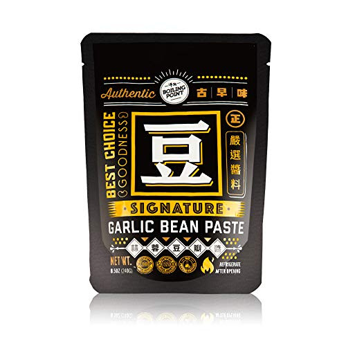 BOILING POINT Garlic Bean Paste Essential Vegetarian-Friendly Ingredient for Asian Cuisine Spicy Sweet with Umami Fermented Soybeans for Condiment and Seasoning Tasty Dipping Sauce 8.5 oz.
