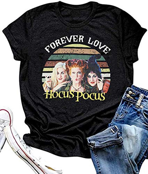 Hocus Pocus Halloween T Shirt Women Sanderson Sisters Halloween Hocus Pocus Classic Movie T-Shirt Size XL  Black Hocus Pocus Halloween T Shirt Women Sanderson Sisters Halloween Hocus Pocus Classic Movie T-Shirt Size XL  Black