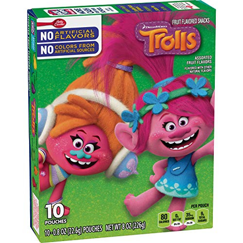 Betty Crocker Fruit Snacks Trolls Snacks 10 Pouches 0.8 oz Each