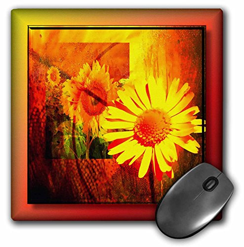 3dRose LLC 8 X 8 X 0.25 Inches Line of Sunflowers Mouse Pad  mp_24156_1