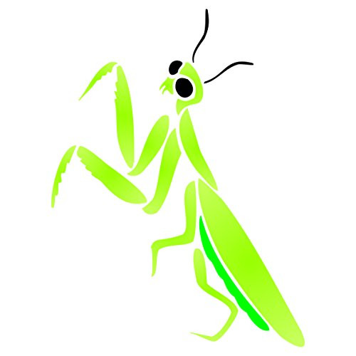 Praying Mantis Stencil 2.5 x 3 inch - Garden Insect Bug Stencils for Painting Template