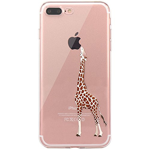 JAHOLAN iPhone 7 Plus Case, iPhone 8 Plus Case Amusing Whimsical Design Clear TPU Soft Case Rubber Silicone Skin Cover for iPhone 7 Plus iPhone 8 Plus - Eating Giraffe JAHOLAN iPhone 7 Plus Case, iPhone 8 Plus Case Amusing Whimsical Design Clear TPU Soft Case Rubber Silicone Skin Cover for iPhone 7 Plus iPhone 8 Plus - Eating Giraffe