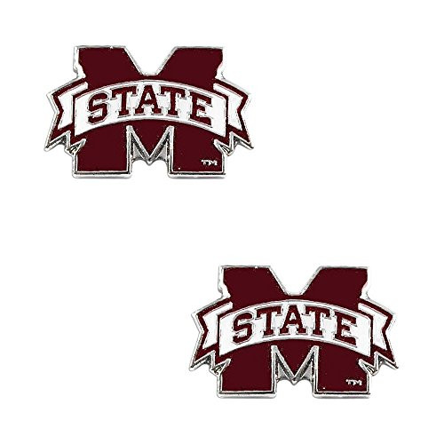 aminco Mississippi State Bulldogs Post Stud Logo Earring Set NCAA Charm
