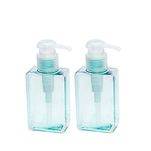 2pcs 100ml Blue Pump Bottles Empty Plastic Refillable Bottle for Shampoo Bathroom Kitchen Liquid Soap Travel Lotion Bottle Empty Bottle with Pump Container Foam Dispenser  Blue 100ml