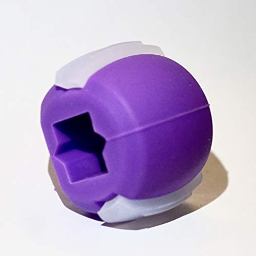 Jawline Exerciser Slim and Tone Your Face Look Younger and Healthier jaw Exerciser Face Exerciser Jawline Shaper Double Chin Reducer Face Slimmer Mouth Exerciser.  Purple-50lb