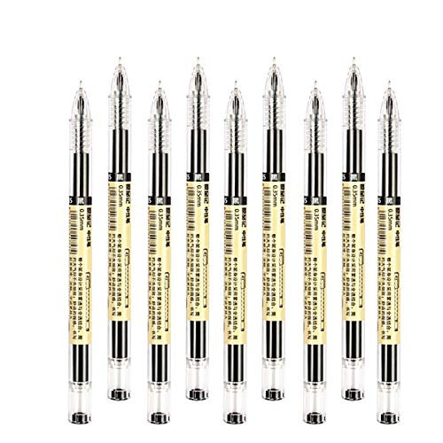 Gel Ink Pen Extra-Fine Ballpoint Pen Black 0.35 mm for Office School Stationery Supply