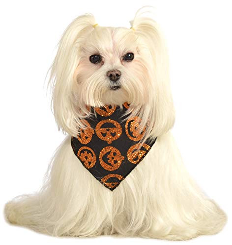Rubies Costume Co Glitter Pumpkin Pet Bandana Medium Large