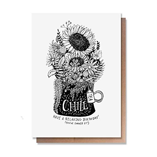 Wunderkid Have a Relaxing Birthday Beautiful Birthday Card  Individual Blank inside
