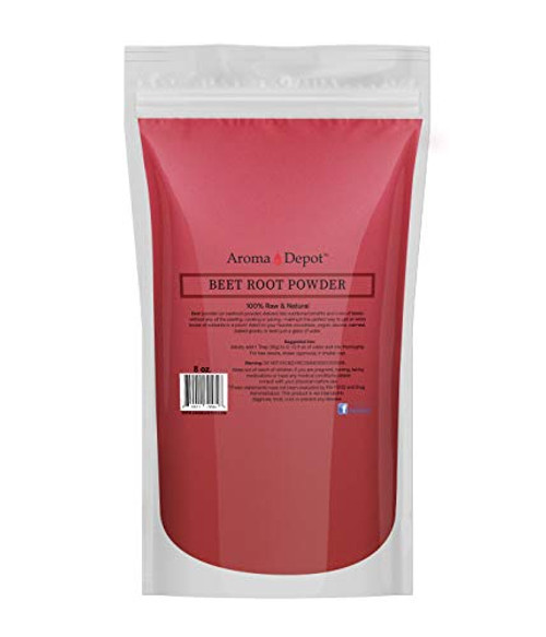 Beet Root Powder 8 oz. by Aroma Depot Raw and Non-GMO I Vegan and Gluten Free I Nitric Oxide Booster I Boost Stamina and Increases Energy I Immune System Booster I 100 percent Natural Beet Root Powder 8 oz. by Aroma Depot Raw and Non-GMO I Vegan and Gluten Free I Nitric Oxide Booster I Boost Stamina and Increases Energy I Immune System Booster I 100 percent Natural