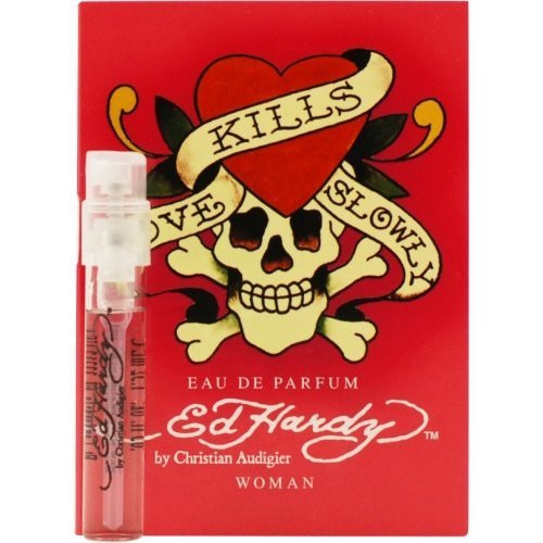 Ed Hardy Love Kills Slowly Eau de Parfum EDP Perfume for Women - .05 fl. oz.   1.5 ml Carded Mini Vial
