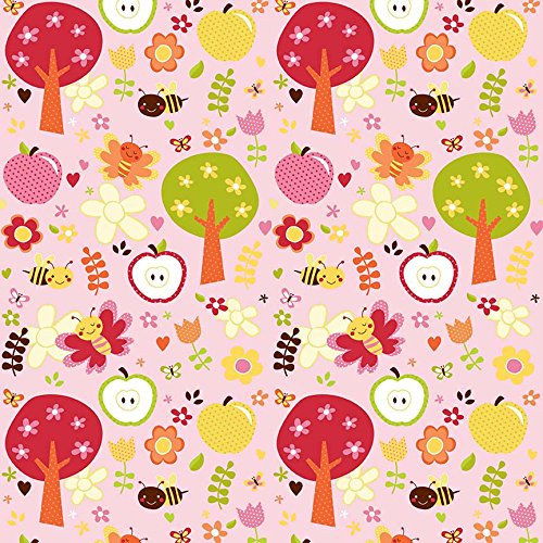 Buzzy Garden Flannel by RBD Designers from Alpine Fabrics 100 percent Cotton Flannel Quilt Fabric F2111 Pink
