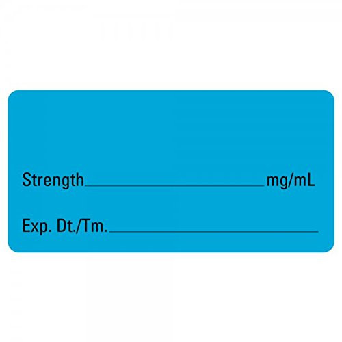 Blank Medical Healthcare Labels-Blue 500 2 inch x 1 inch Labels Per Roll