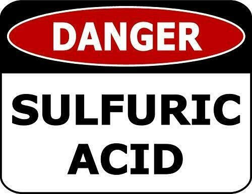 Top Shelf Novelties Danger Sulfuric Acid Laminated OSHA Safety Sign SP1910