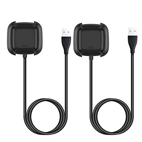 NANW 2-Pack Charger Compatible with Fitbit Versa 2  Not for Versa  3.3Ft Replacement USB Charging Cable Dock Cord Cradle Adapter Accessories for Versa 2 Smartwatch