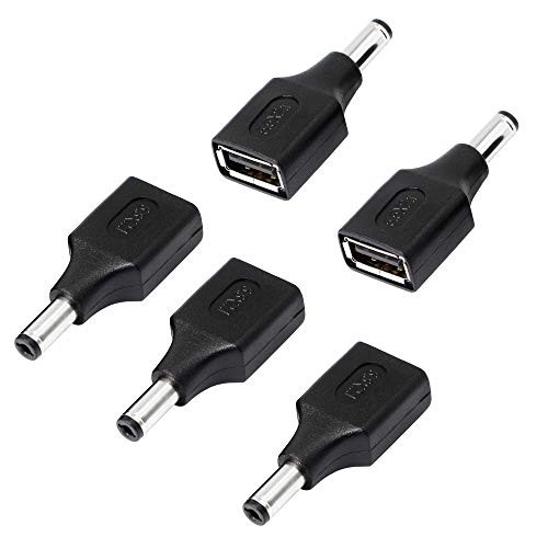 SinLoon USB to DC Adapter USB 2.0 A Female to DC 5.5x2.1mm DC Male Connector Charge Barrel Jack Power Adapter for for Small DC or USB Electronics Charging  F 5521