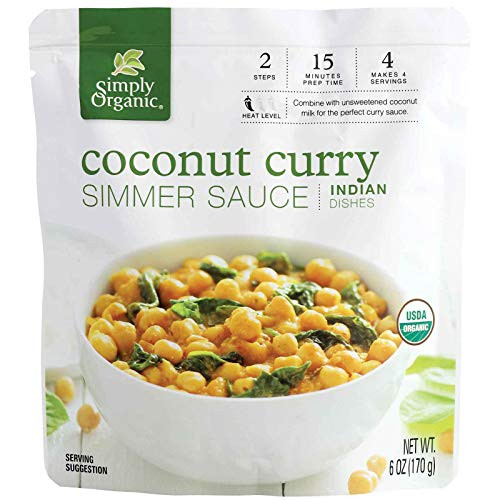 Simply Organic Coconut Curry Simmer Sauce Certified Organic 6 oz Simply Organic Coconut Curry Simmer Sauce Certified Organic 6 oz