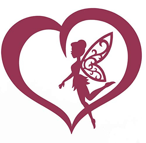 Custom Heart Fairy Vinyl Decal - Magical Bumper Sticker for Tumblers Laptops Car Windows - Pick Your Size and Color